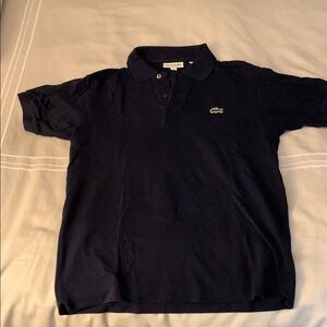 Lacoste Dark Blue Polo with Green Logo